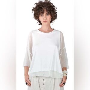 STUDIOB3 Kelli Oversized Mesh Sleeve Top